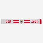Cachecol Branco Barras com Emblema SL Benfica e 1904